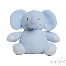 ETE66-B: 15cm Blue Eco Elephant Soft Toy